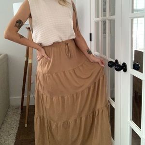 Tan Maxi Skirt